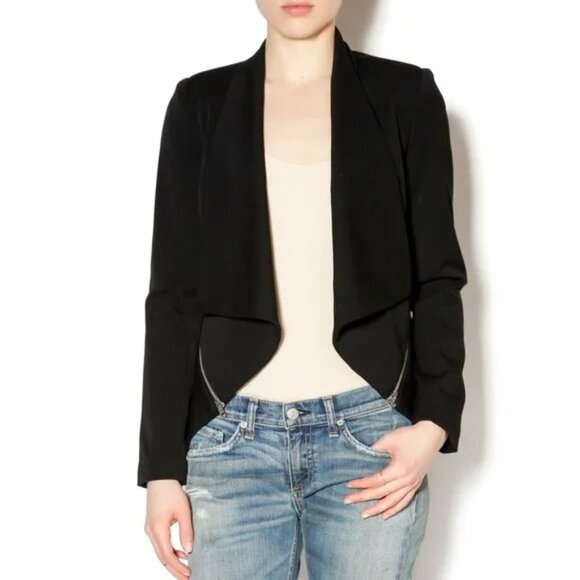 Yumi Kim Black Blazer with Zipper Accents - Picture 2 of 8